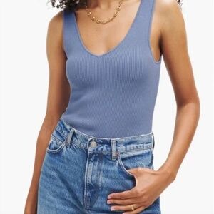 Reformation Women's Rib Crop Sweater Tank - Viola - Size M